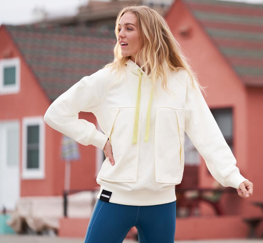 Hoka One One Hoodie Womens White - Bondi - 04123NREK